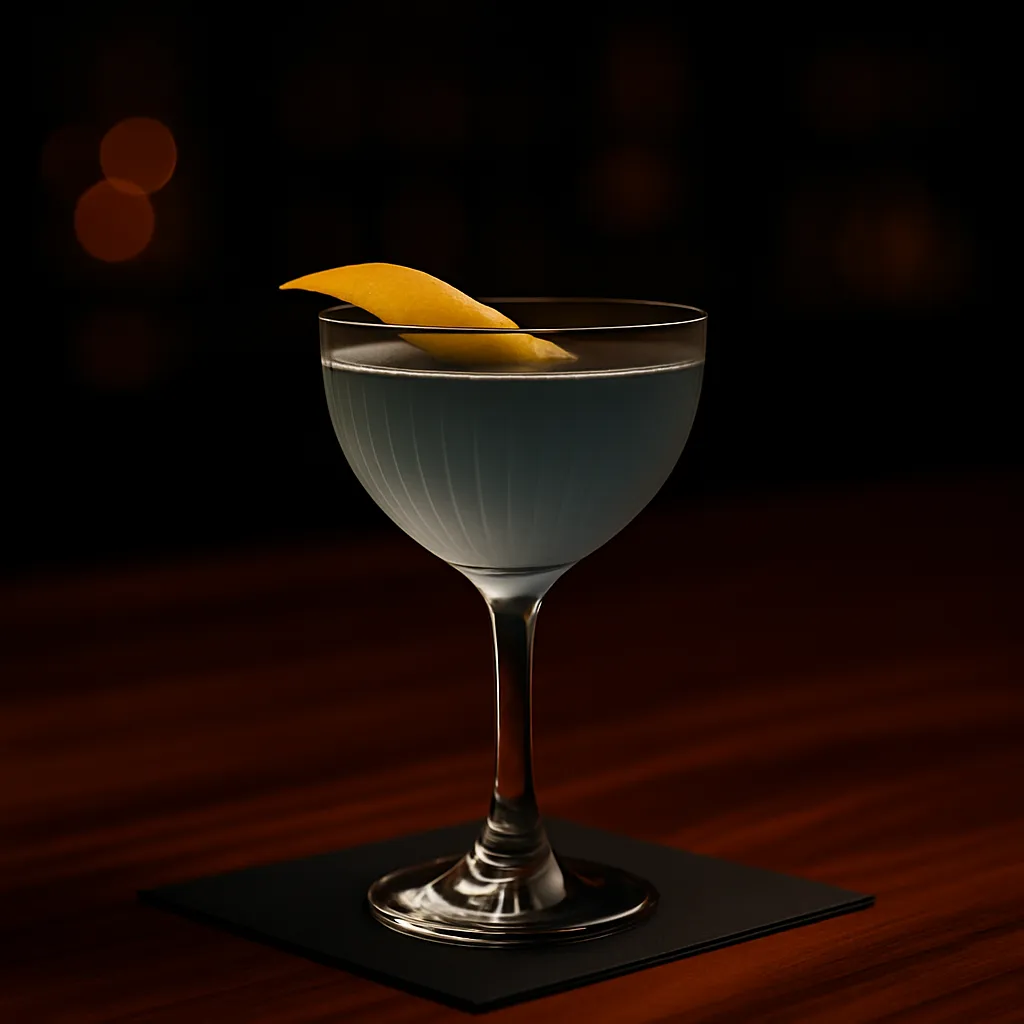 Cocktail finished with a lemon peel at The Naisho Room