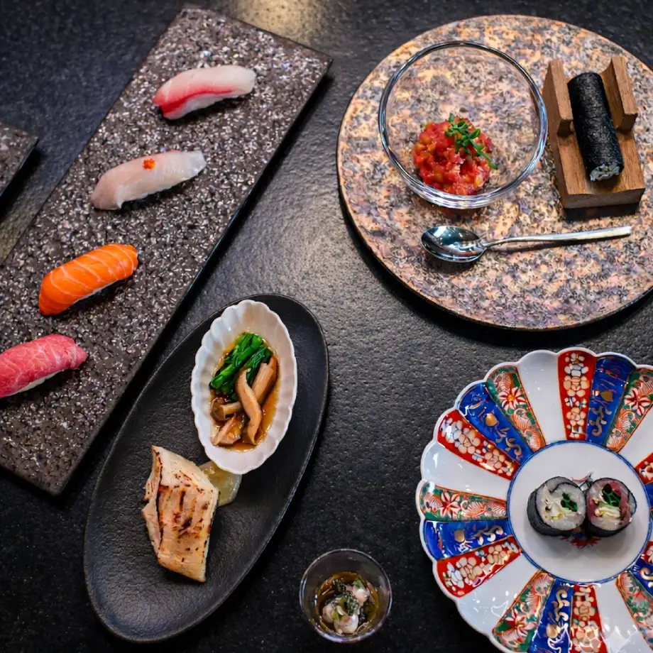 The Omakase counter set for service at The Naisho Room